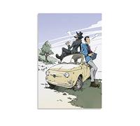 SDYYFF Stampe Quadri 50 * 70cm Senza Cornice Lupin Il terzo dipinto Poster su tela Poster moderno per la camera da letto della famiglia