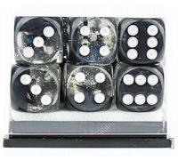 SDZ000811 12 mm D6 Cube Set - Clubs - 18 Count