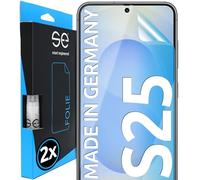 Se® - 2 pellicole protettive 3D trasparenti per Samsung Galaxy S25, auto-guarigione, 100% impronte digitali e compatibile con FaceID, facile installazione senza bolle, ultra trasparente, resistente