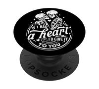 Se avessi un cuore, lo darei a te scheletro PopSockets PopGrip Adesivo