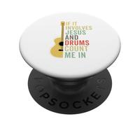 Se coinvolge Gesù e Chitarre Conte Chitarrista Cristiano PopSockets PopGrip Adesivo