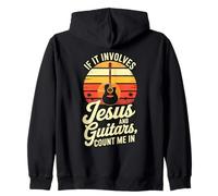 Se coinvolge Gesù e Chitarre Mi contano nella Musica Cristiana Felpa con Cappuccio