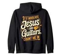 Se coinvolge Gesù e Chitarre Mi contano nella Musica Cristiana Felpa con Cappuccio
