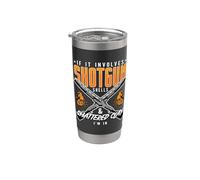 Se coinvolge Shotgun Shells Skeet Shooter Clay Shooting Bicchiere termico in acciaio inox doppia parete