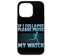 Se collasso prego metti in pausa l'orologio che corre o fa jogging Custodia per iPhone 13 Pro
