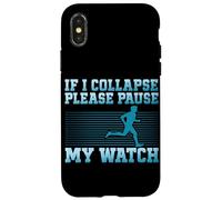 Se collasso prego metti in pausa l'orologio che corre o fa jogging Custodia per iPhone X/XS