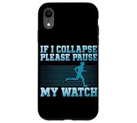 Se collasso prego metti in pausa l'orologio che corre o fa jogging Custodia per iPhone XR