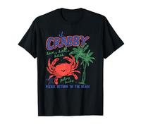 Se Crabby, per Favore, Torna a The Beach Ocean Horizon Adventure Maglietta