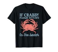 Se Crabby, per Favore, Torna alla Scena dell'avventura sulla Spiaggia e sull'oceano Maglietta