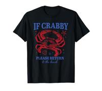Se Crabby, per Favore, Torna alla Spiaggia Tropical Summer Spirit Maglietta