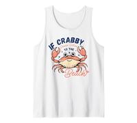 Se Crabby Please Return to the Beach Divertente Granchio Vacanza Divertimento Canotta