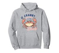 Se Crabby Please Return to the Beach Divertente Granchio Vacanza Divertimento Felpa con Cappuccio