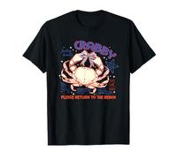 Se Crabby Si Prega di Tornare alla Spiaggia Tramonto Paradiso Umore Maglietta
