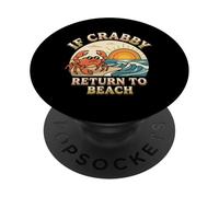 Se Crabby torna alla spiaggia Ocean Shoreline PopSockets PopGrip Adesivo