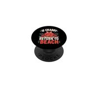 Se Crabby torna in spiaggia Funny Crab PopSockets PopGrip Adesivo