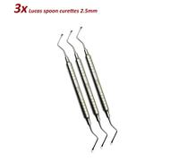 Se di 3 Dentale Strumenti Parodontale Lucas spoon curette 2.5mm clinical hygiene