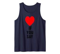 Se dici Amo Cuore Rosso Ti Amo Divertente Dire Amanti Canotta