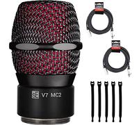sE Electronics - V7 MC2 - Capsula per microfono Sennheiser Wireless, confezione con 2 cavi XLR e 5 fascette