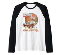 Se Fossi Un Cowboy Selvaggio e Libero Retro Western Scena Maglia con Maniche Raglan