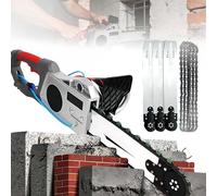 Se-ga A Catena Per Calcestruzzo Senza Polvere, Tagliamuro 6500W Con Pompa Acqua, Profondità 48cm, Motore Rame Puro 6000 Giri/Min, 3 Piastre Guida(35cm,3*blade)