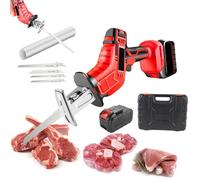 Se-ga Elettrica Per Ossa, Seghe Alternative A Velocità Variabile Da 0 A 3500RPM Con Batteria Da 6,0Ah E 4 Lame, Se-ga Manuale Leggera Per Tagliare Carne, Per Il Taglio Di Metallo