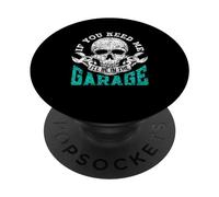 Se Hai Bisogno Di Me Sarò Nel Garage Papà Meccanico Garage PopSockets PopGrip Adesivo