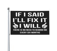Se ho detto che lo aggiusterò, lo farò, non c'è bisogno di ricordarmi di me. Bandiera da giardino per tutte le stagioni. Banner da cortile per giardino. Bandiere per decorazioni da esterno. Stampa fro