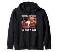Se i generi confondono Vai a Latte Un Toro Americano Felpa con Cappuccio