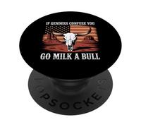 Se i generi confondono vai a latte un toro americano PopSockets PopGrip Adesivo