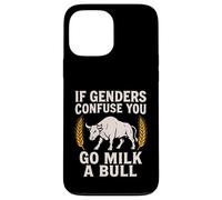 Se i generi confondono vai a latte un toro - Umorismo di genere divertente Custodia per iPhone 13 Pro Max