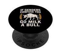Se i generi confondono vai a latte un toro - Umorismo di genere divertente PopSockets PopGrip Adesivo