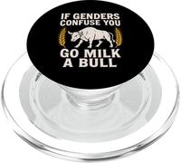 Se i generi confondono vai a latte un toro - Umorismo di genere divertente PopSockets PopGrip per MagSafe