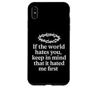 Se il mondo ti odia - Citazione in versi della Bibbia di Gesù Cristiano Custodia per iPhone XS Max