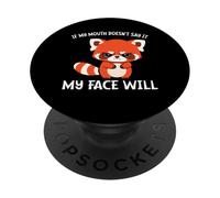 Se la mia bocca non lo dice la mia faccia PopSockets PopGrip Adesivo