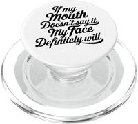 Se la mia bocca non lo dice sicuramente la mia faccia PopSockets PopGrip per MagSafe