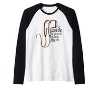 Se la Musica è Il Cibo dell'amore, Gioca con Le Cuffie Maglia con Maniche Raglan