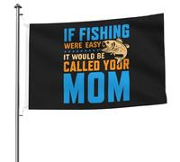 Se La Pesca Fosse Facile Si Chiamerebbe Tua Madre Garden Flag Con 2 Occhielli Bandiere Da Giardino Divertente Bandiera Da Cortile Per Esterni Interni All'Aperto 90X150 Cm