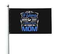Se La Pesca Fosse Facile, Si Chiamerebbe Tua Madre Garden Flag Durevole Bandiere Da Giardino Con 2 Occhielli Bandiere Di Benvenuto Per Interni Patio Fattoria 90X150Cm