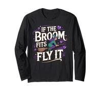 Se la Scopa Si Adatta alla Stregoneria della Stregoneria Fly It Maglia a Manica