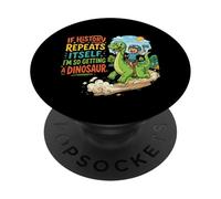 Se la storia ripete una divertente avventura con i dinosauri PopSockets PopGrip Adesivo