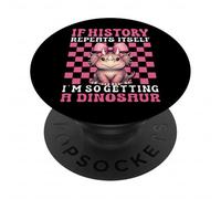 Se la storia si ripete, sto ricevendo un triceratopo di dinosauro PopSockets PopGrip Adesivo