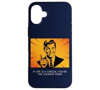 Se la vita è un circo, sei il sarcasmo pop art della squadra di pulizia Custodia per iPhone 16 Plus