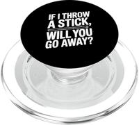 Se lancio un bastone te ne andrai? Divertente amante dei cani PopSockets PopGrip per MagSafe