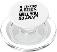 Se lancio un bastone te ne andrai? Divertente amante dei cani PopSockets PopGrip per MagSafe