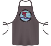 Se Lo Snowboard È Facile Sci Funny Cotton Apron 100% Organico