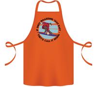Se Lo Snowboard È Facile Sci Funny Cotton Apron 100% Organico