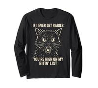 Se mai avessi la Rabbia, Sei in Cima alla mia Lista dei morsi Cat Funny Maglia a Manica