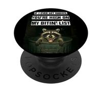 Se mai avrò la rabbia, sei in cima alla mia lista di Bitin divertente PopSockets PopGrip Adesivo