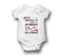 "Se Mamma e Papà ti fanno arrabbiare le Zie devi chiamare" Body Bimbo Bimba Personalizzabile Idea Regalo Zii Nipoti Nascita Compleanno Baby Shower Gender Reveal Annnuncio Gravidanza (6-12 Mesi)