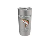 Se mi manca devo pescare alla trota iridea, pesca a mosca Bicchiere termico in acciaio inox doppia parete
